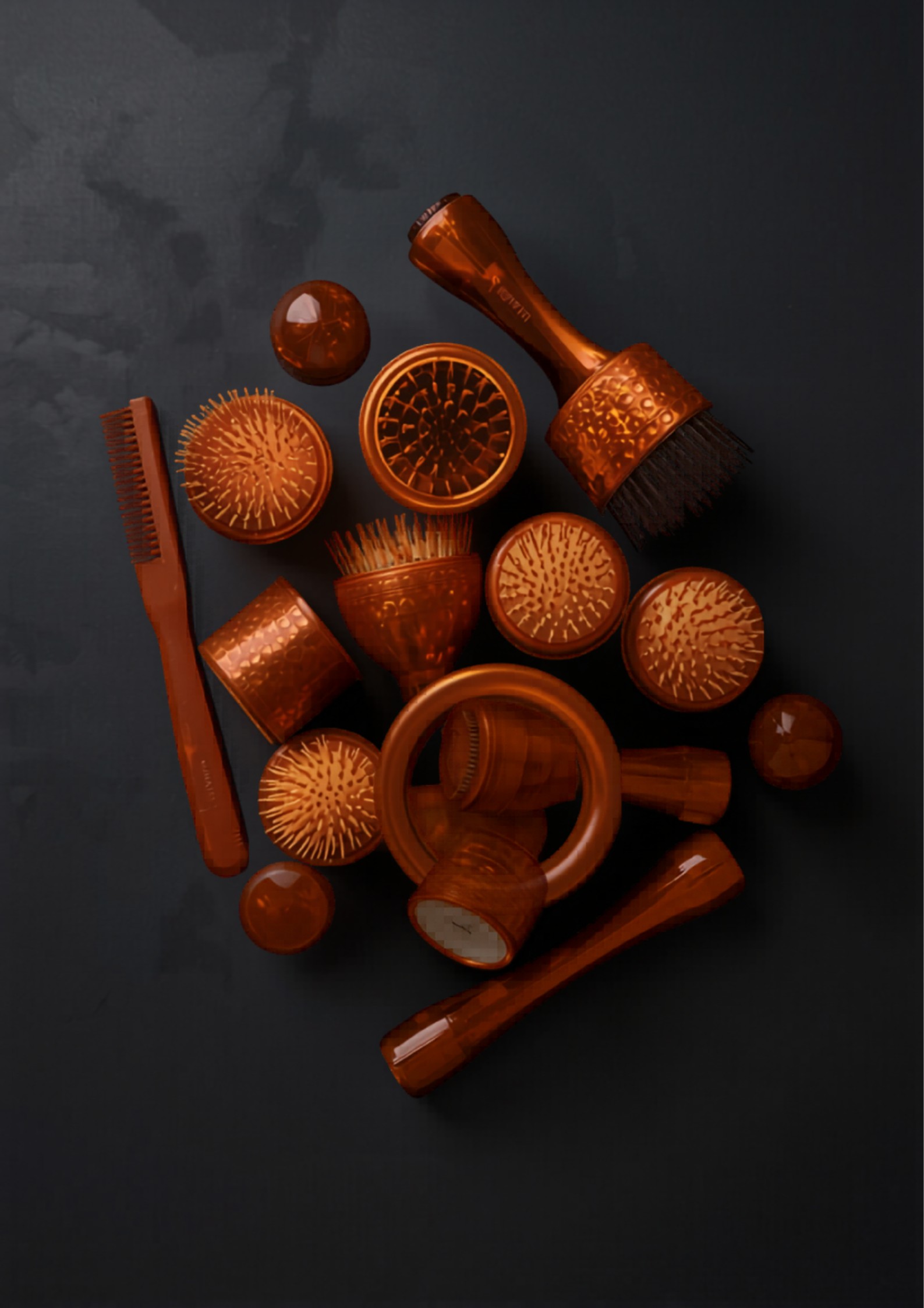 Round brushes for blow drying and styling volume